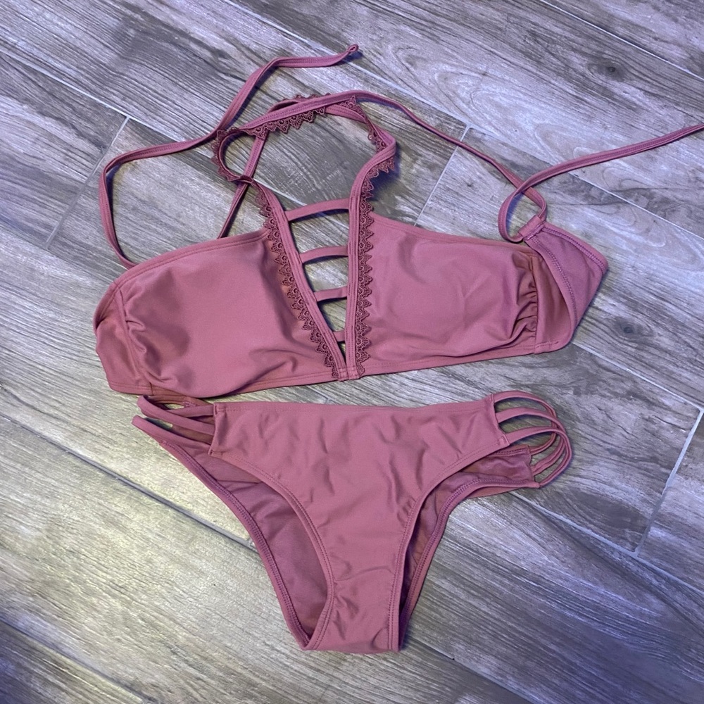 pink bikini set